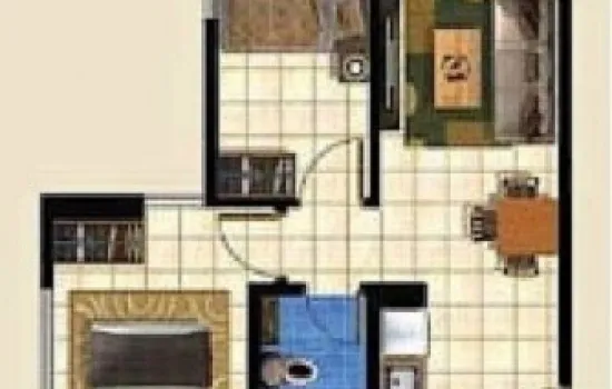 Taman Anggrek Residence Tower Callypso ukuran 2 kamar Lantai