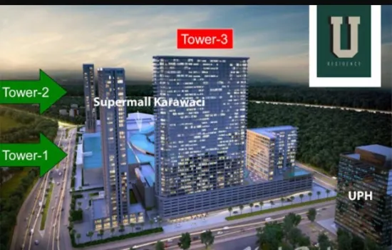 U RESIDENCE, Karawaci, Tower 1, Lantai 19, Type studio, Fu