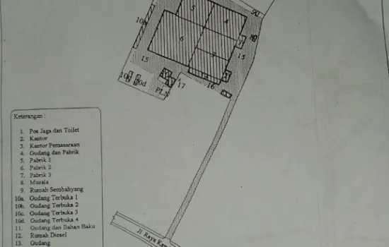 Dijual pabrik di jalan kapuk kamal muara,jakarta utara. Harg