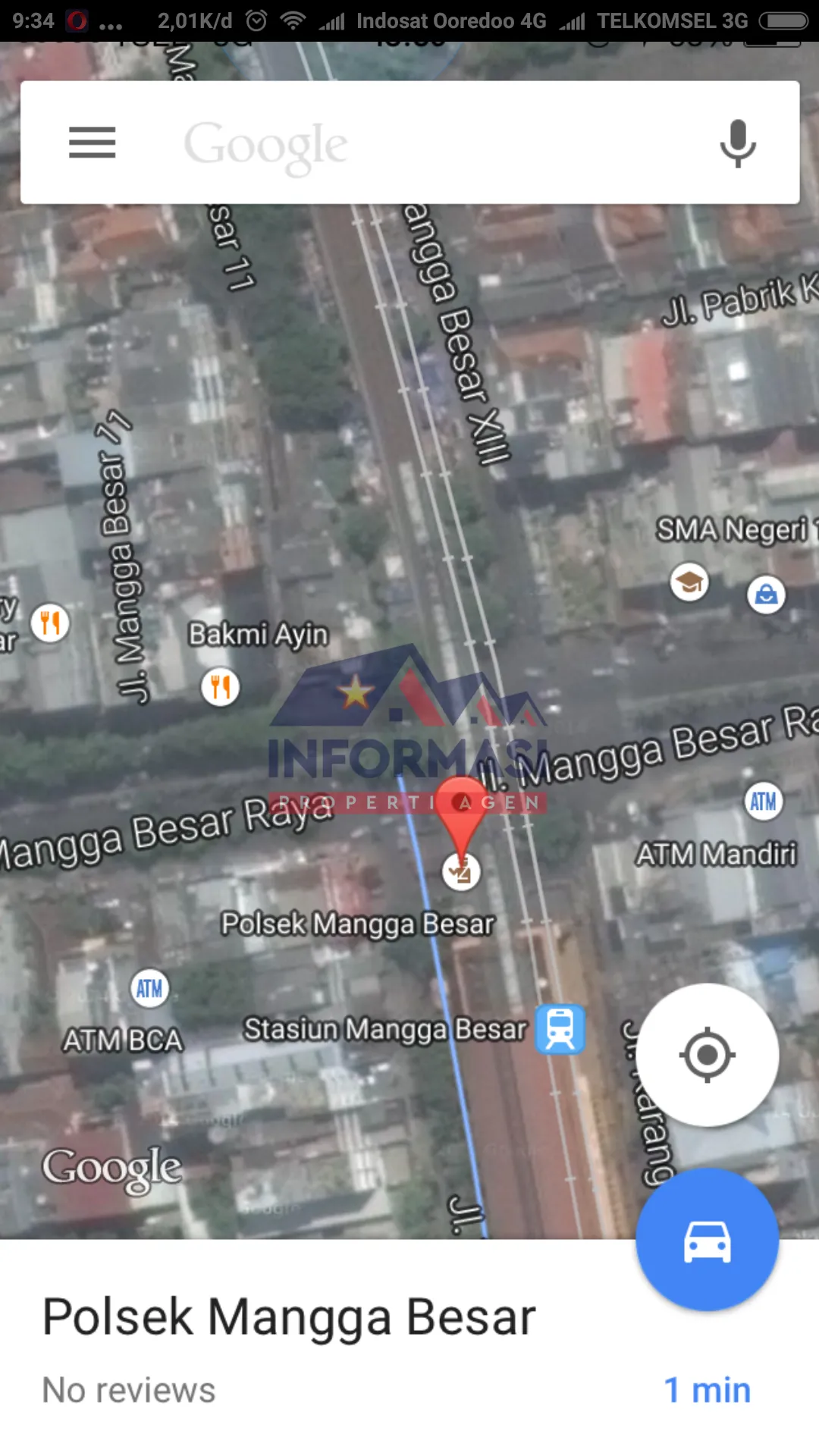 mangga besar 1000m persegi strategis