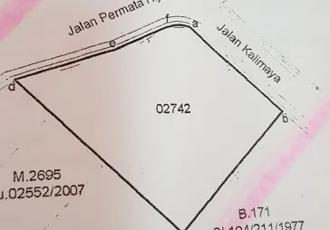 lokasi bagus. tanah luas. jalan utama