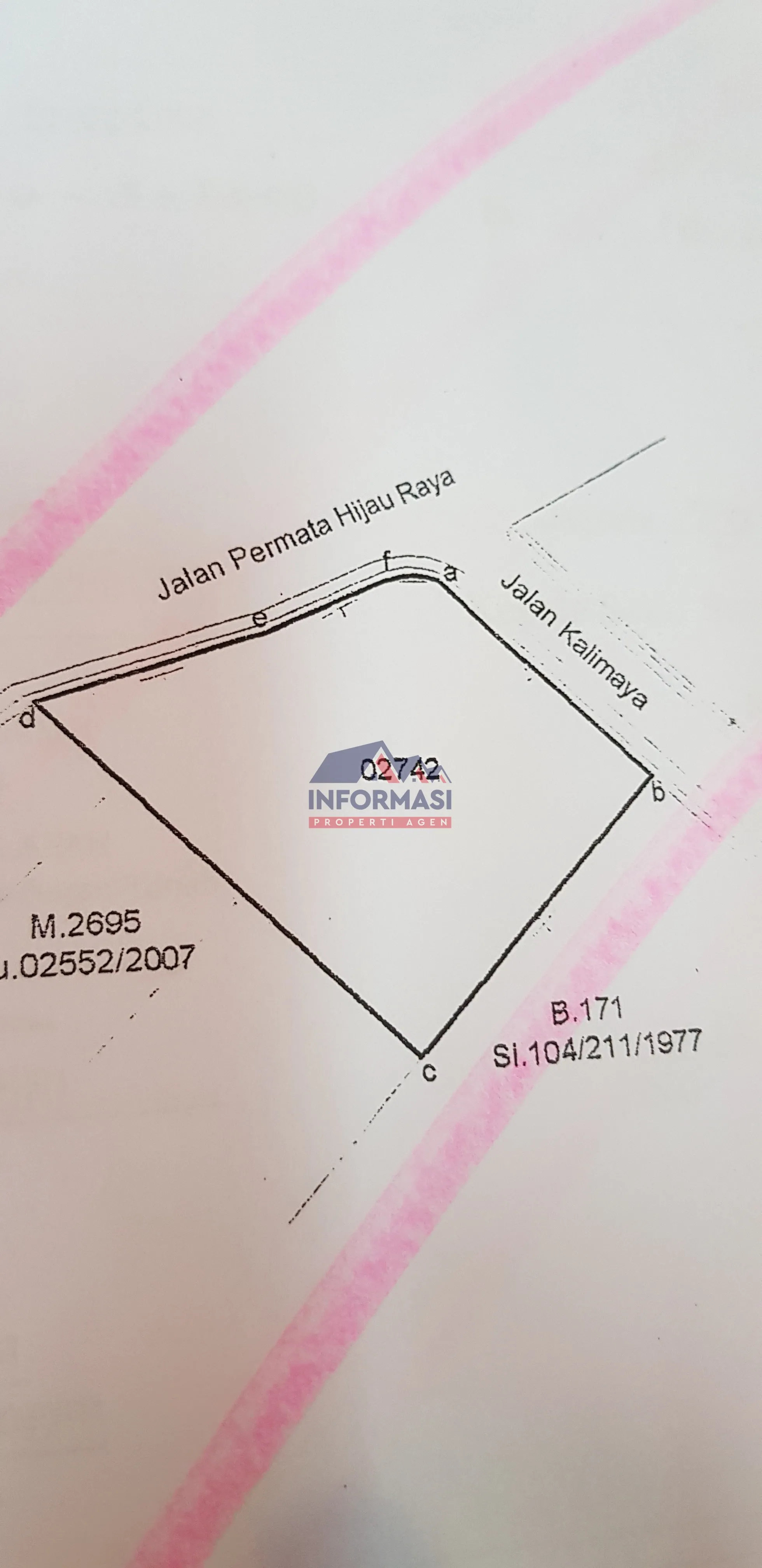lokasi bagus. tanah luas. jalan utama