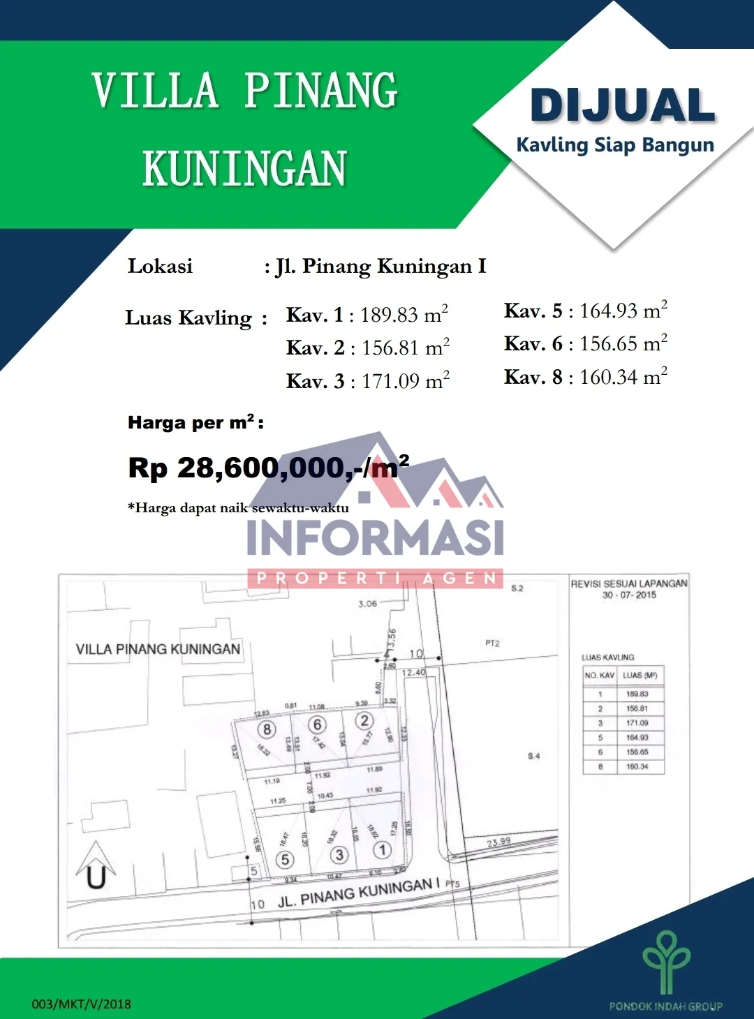 Kavling siap bangun Pinang Kuningan,Pondok indah,jakseL