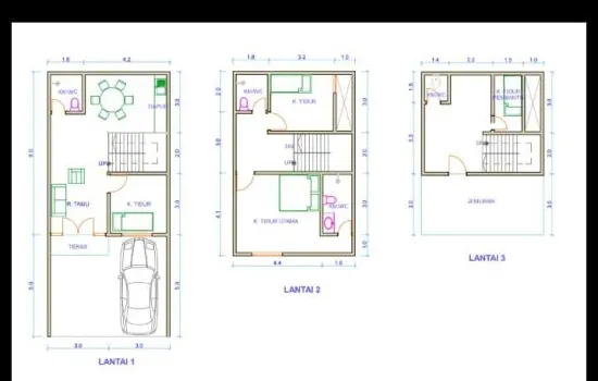 Rumah baru minimalis  3 lt 3kt+1 2km +1 siap huni