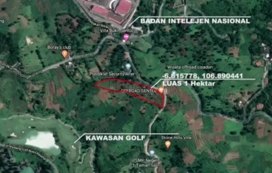 Tanah asri 1ha Babakan Madang,Sentul Bogor