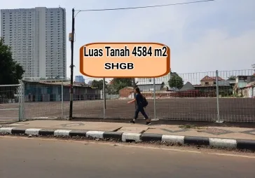 Tanah Komersil 4584 m2 @JakPus. Lokasi strategis