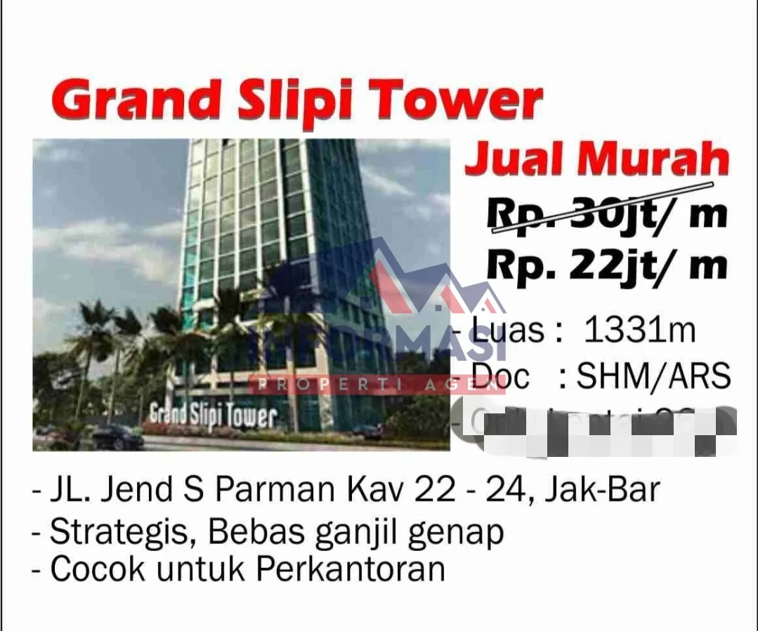 Office space Grand Slipi,jakarta barar