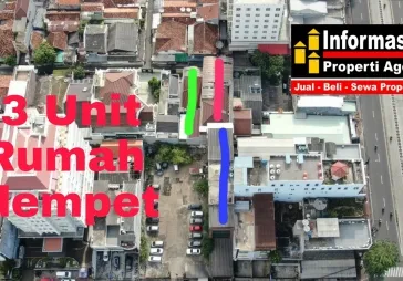 3 Rumah Dempet  Petojo Selatan X - Cideng Barat