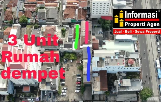 3 Rumah Dempet  Petojo Selatan X - Cideng Barat