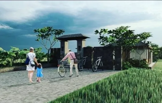 Vila ubud tengah sawah siap huni