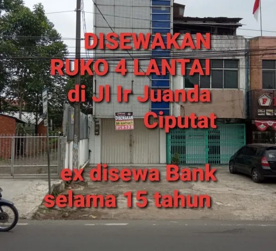 Ex Bank di Jl Ir Juanda Ciputat 4 lantai