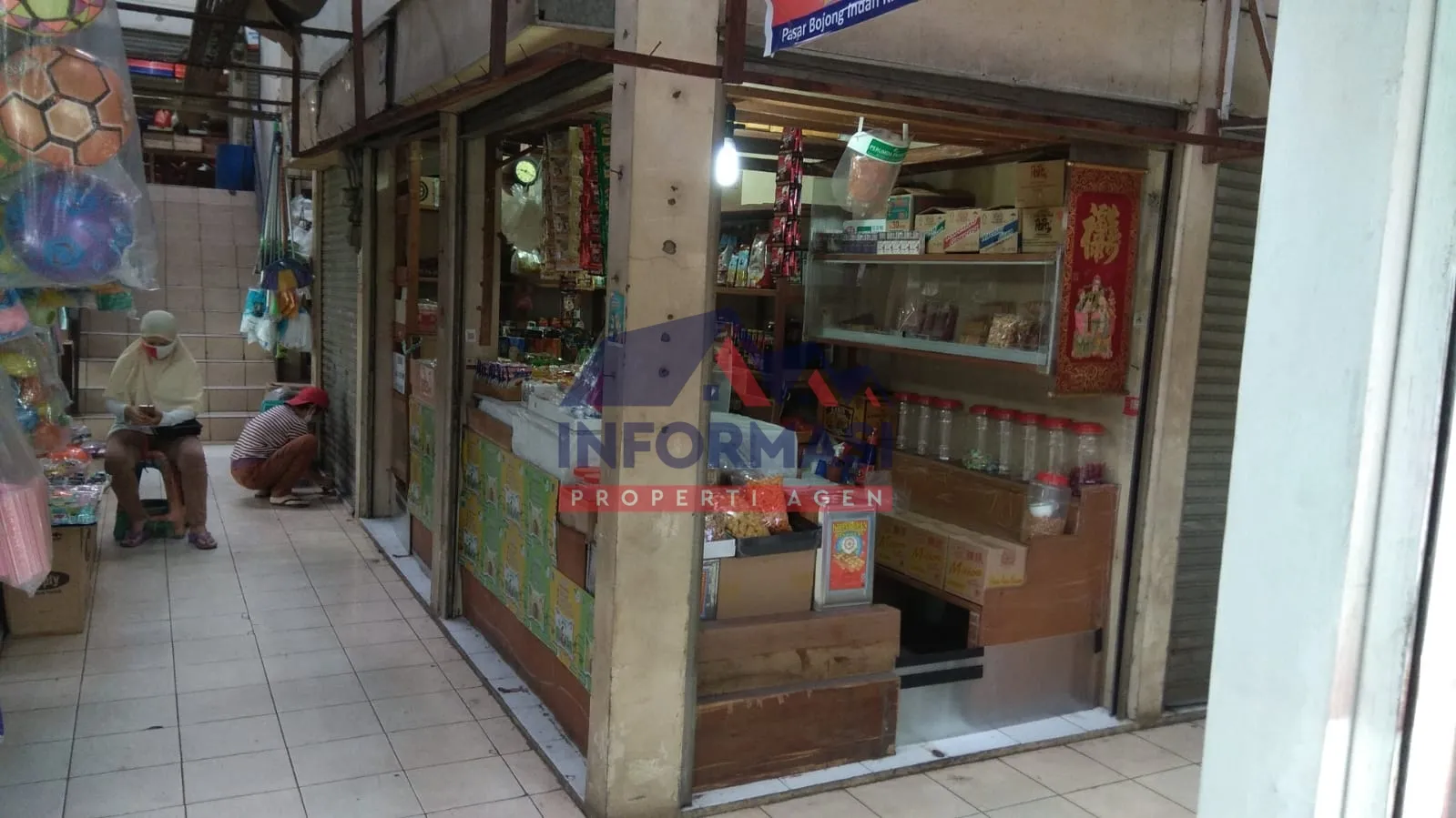 Lokasi kios di pasar bojong rawabuaya dengan ukuran 2 X 2 M