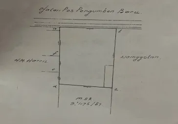 Dijual Tanah area pos pengumben hadap jalan raya 1029 m