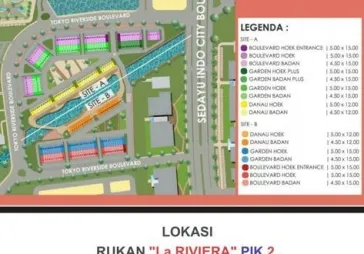 Ruko Boulevard PIK2 La Riviera, 3 lantai, 4,5 x 15,strategis