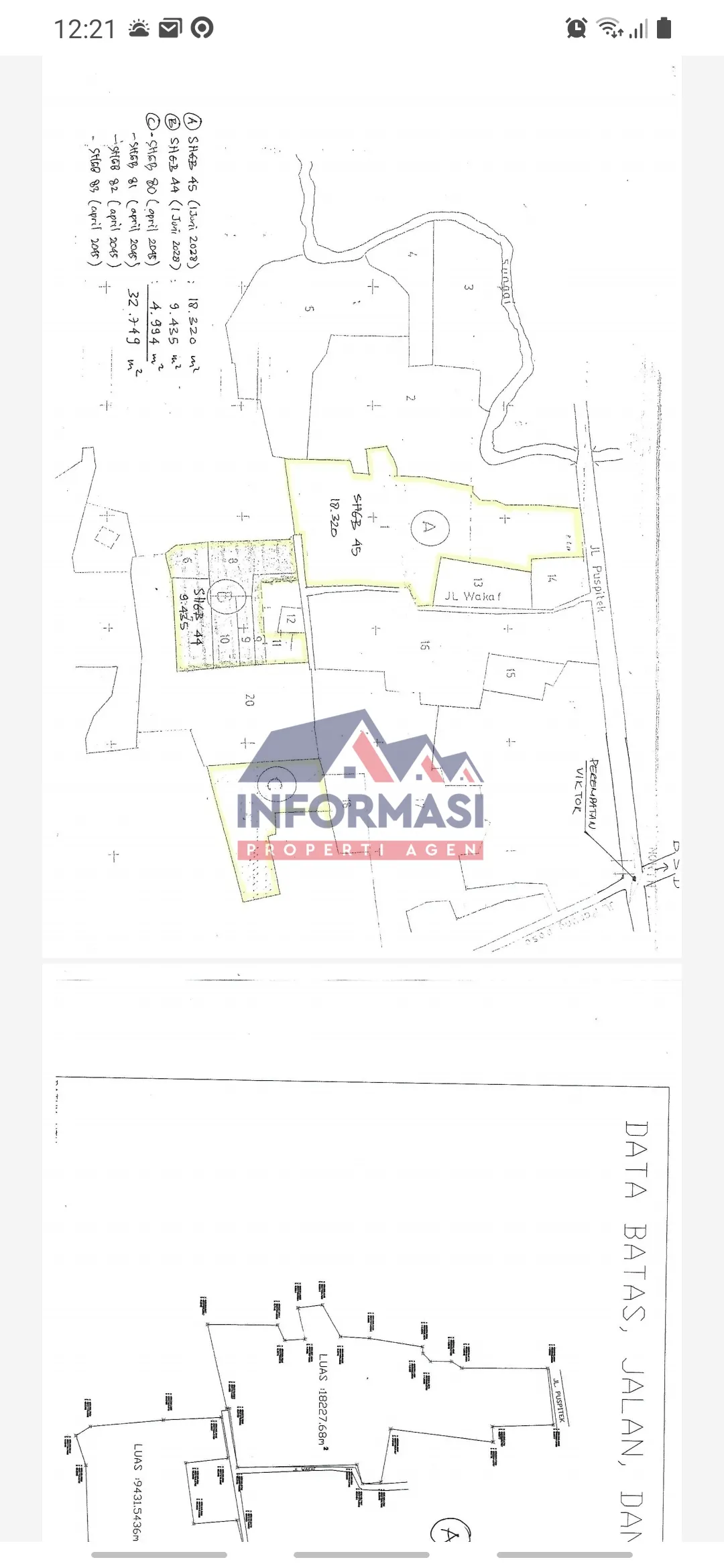 Di jual kavling luas 32.749  m2 siap bangun untuk perumahan