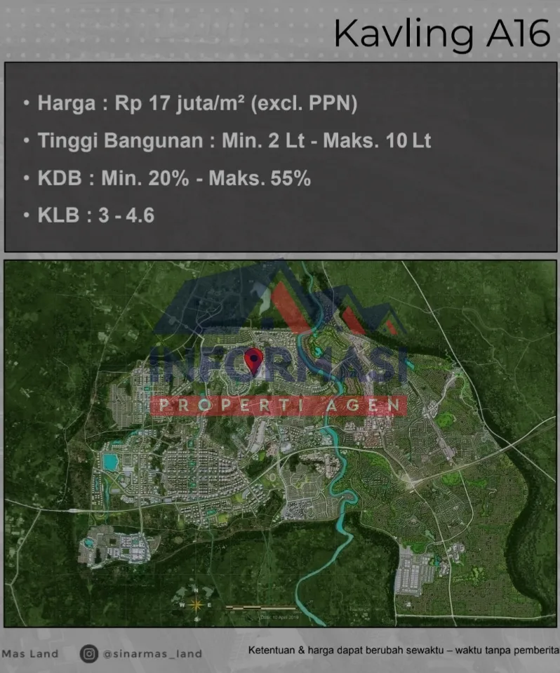 Kavling commercial  A16 Bsd city  Tangerang