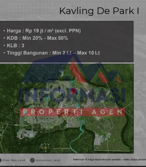 Kavling commercial De Park 1 Bsd city  Tangerang