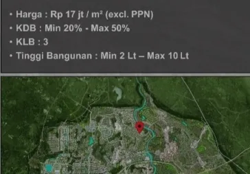 Kavling commercial De Park II  Bsd city  Tangerang