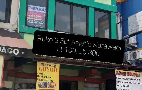 Disewakan Ruko Siap Usaha ASIATIC KARAWACI