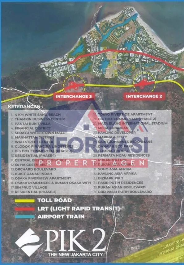 Tanah Komersil PIK2, lt.22.118m2 posisi huk