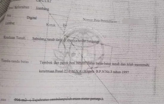 Dijual tanah Kav 800m2 Ciputat, Tangerang City Banten