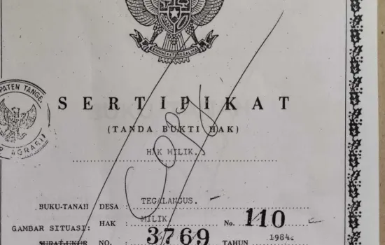 Jarang ada.tanah di daerah tegalangus.Tangerang