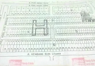 Dijual blok H puri Indah 7x20 jarang ada hadap selatan