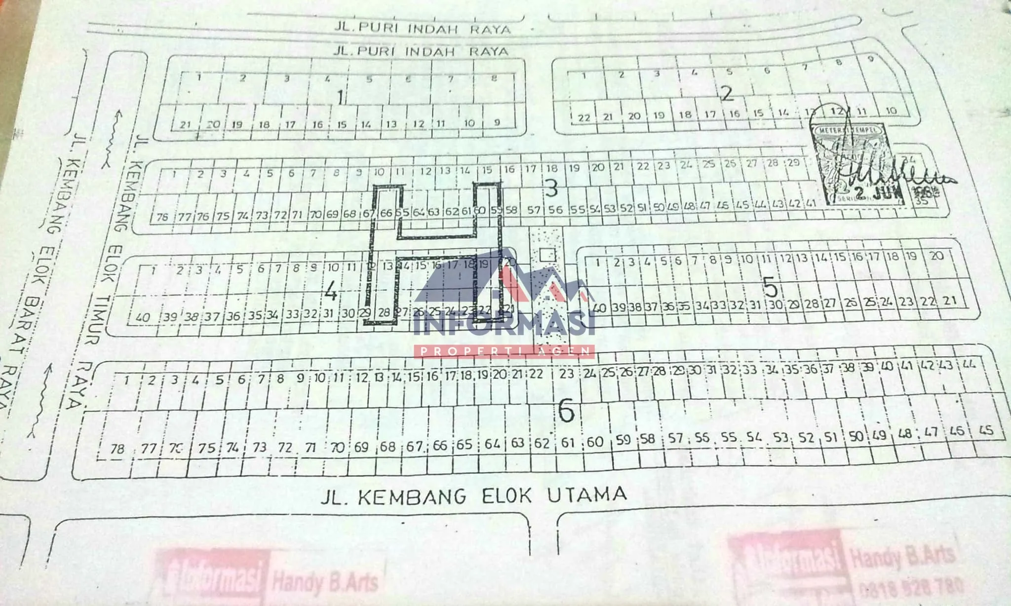 Dijual blok H puri Indah 7x20 jarang ada hadap selatan