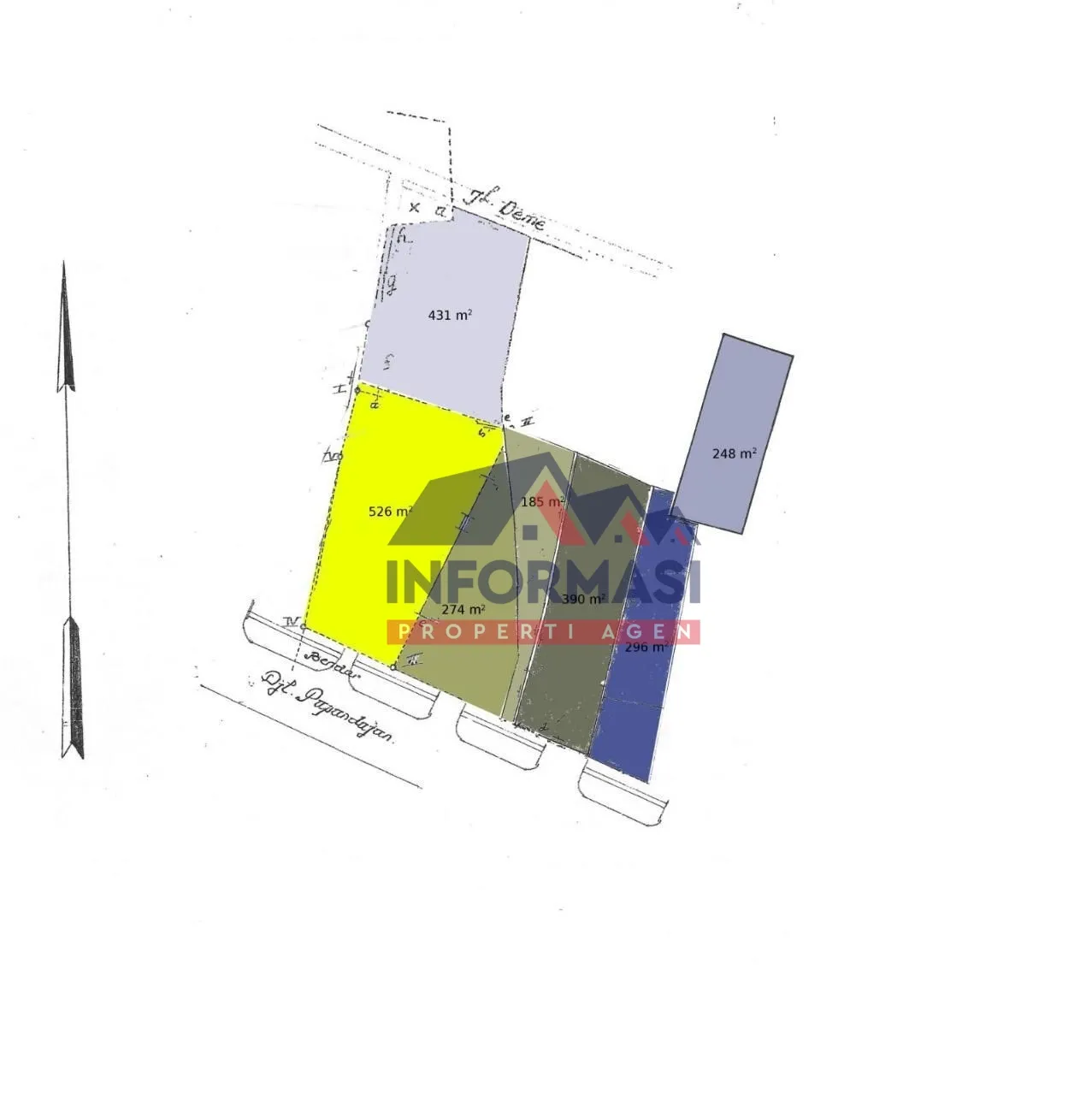 Dijual rumah & toko , Lt. 2350 mtr2, lokasi strategis