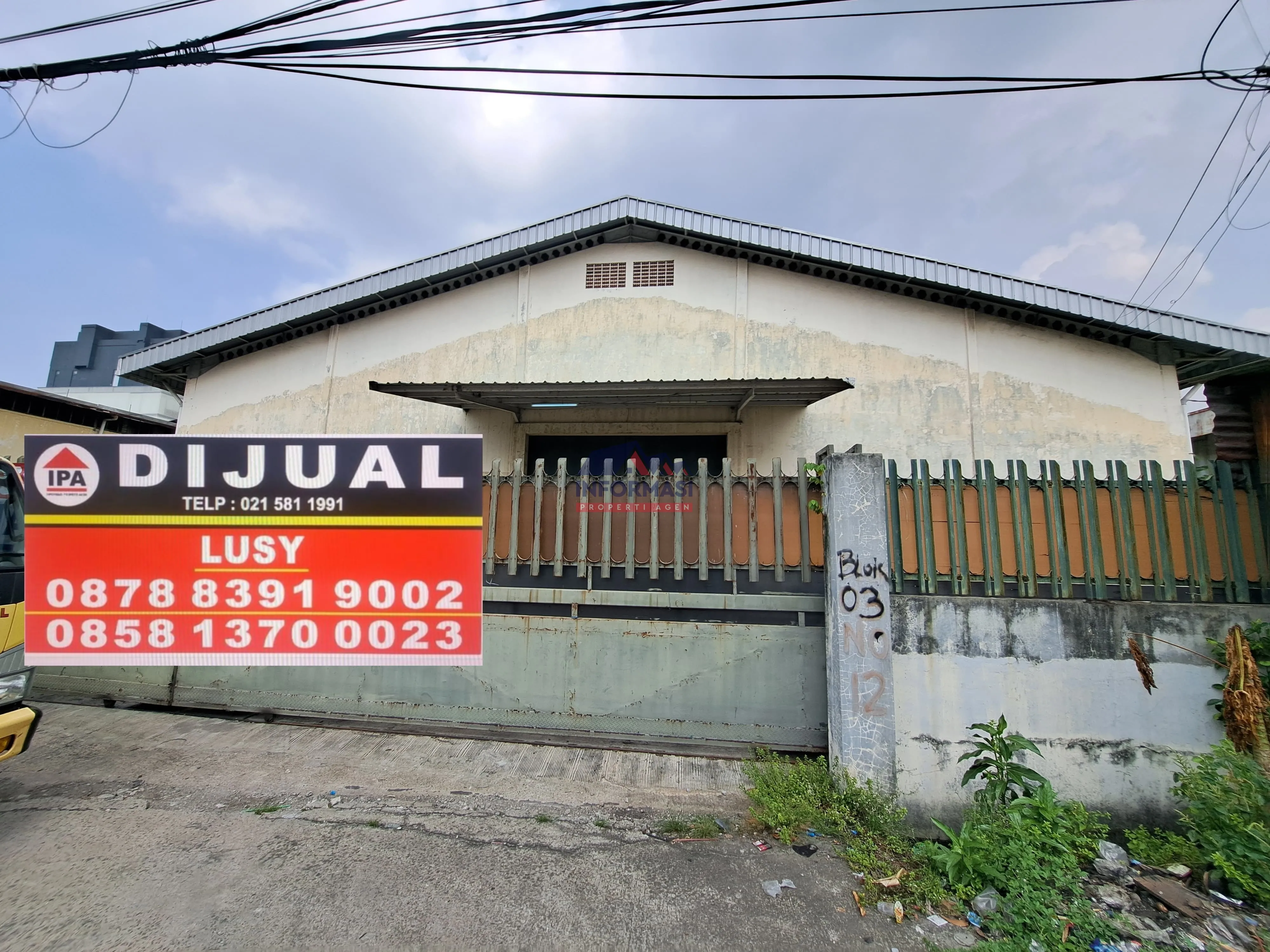 Di jual Gudang sunter jaya LT 2700 LB 1800