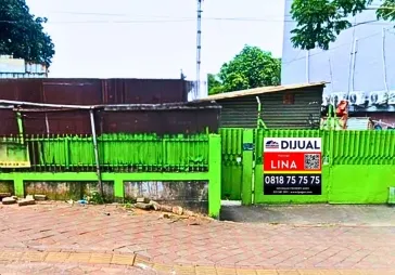 Ciledug Raya depan Azko. Kavling 1400 m2. Harga NJOP. Ramai